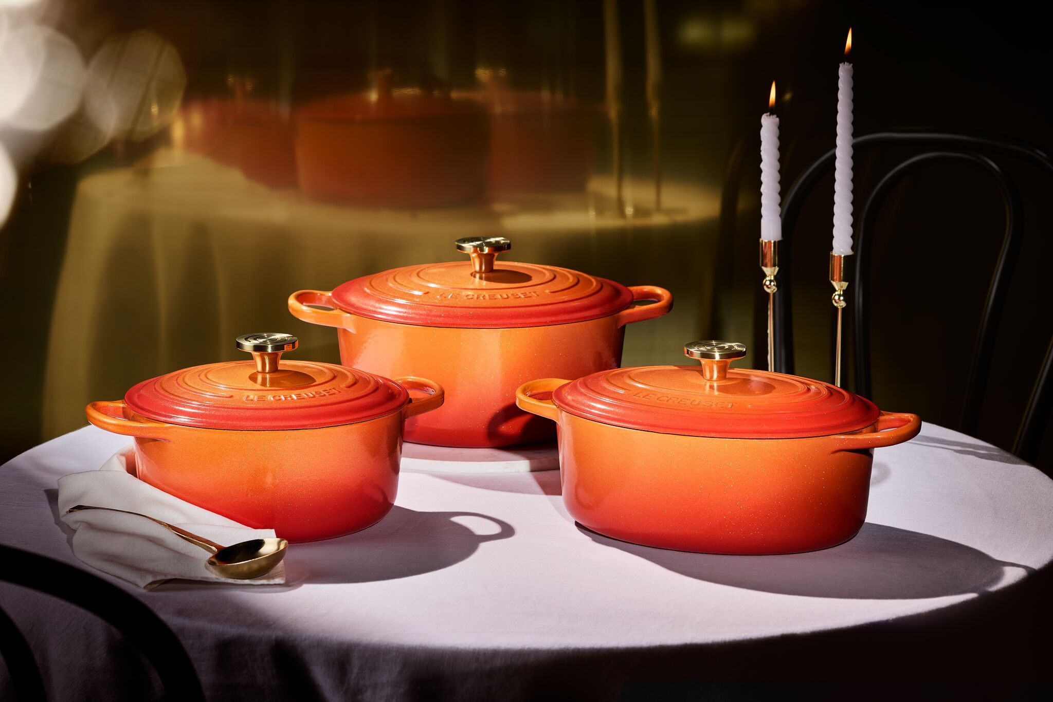 ▲LE CREUSET百年系列「流金火焰橘」。（圖／品牌提供）
