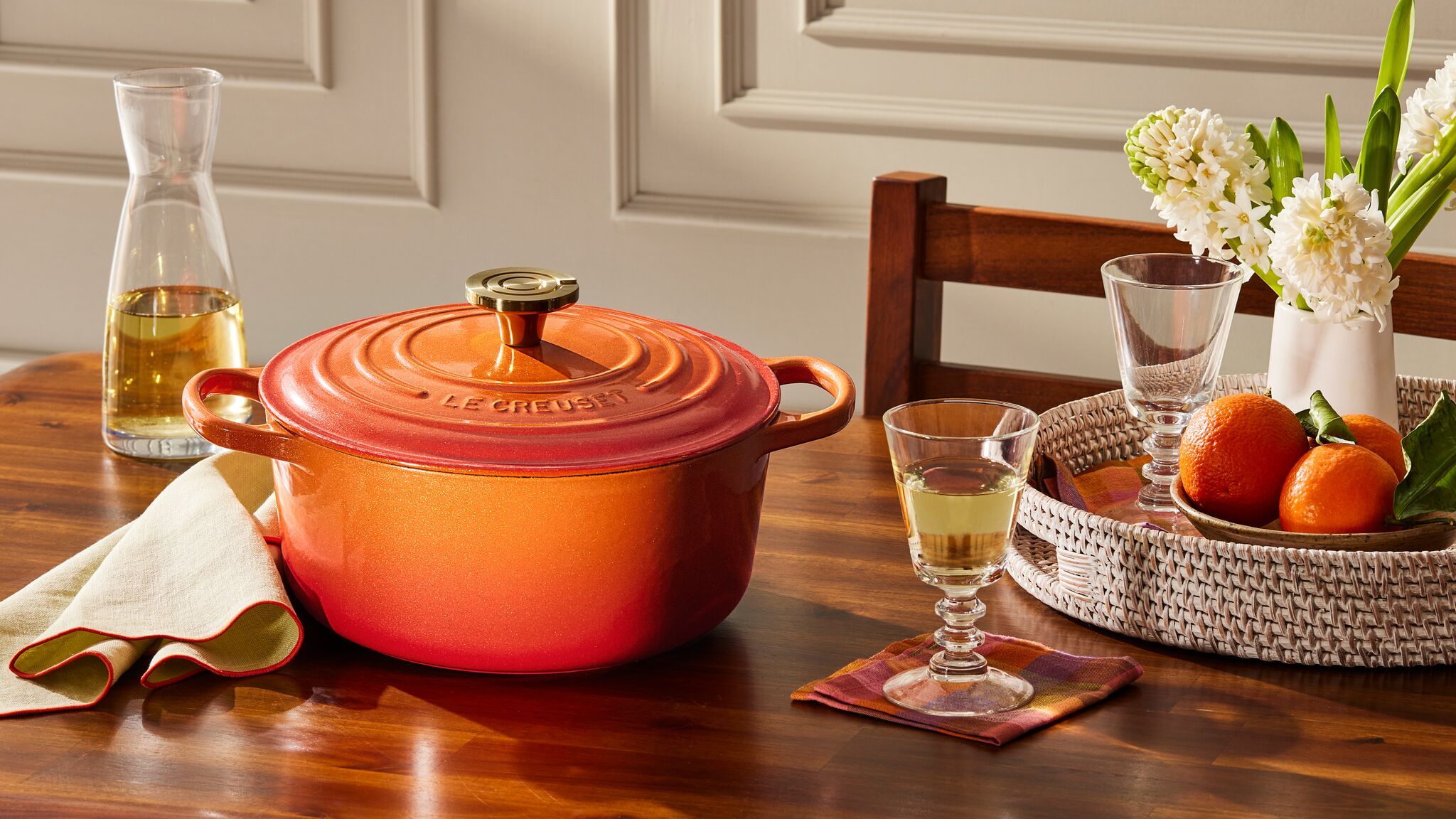 ▲LE CREUSET百年系列「流金火焰橘」。（圖／品牌提供）
