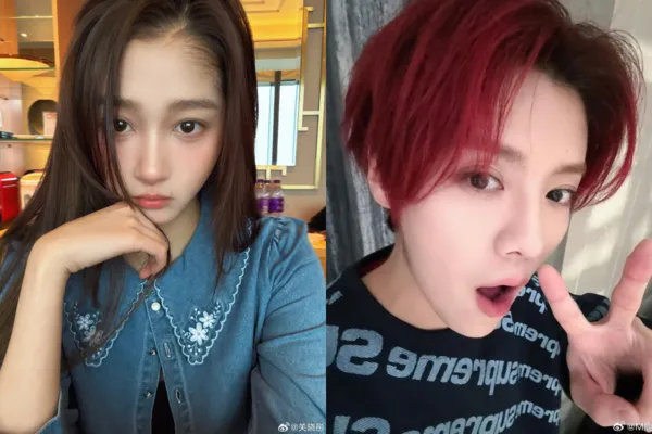 外送用▲▼關曉彤沒斷開鹿晗？機場被目擊「左手無名指戴戒」。（圖／翻攝自微博／關曉彤、M鹿M）