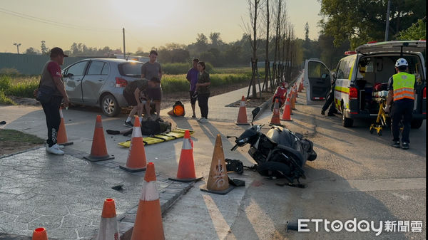 ▲▼        金門阿兵哥返部隊直撞轎車重傷送醫金寧鄉前厝50號附近產業道路交通事故     。（圖／記者林名揚翻攝）