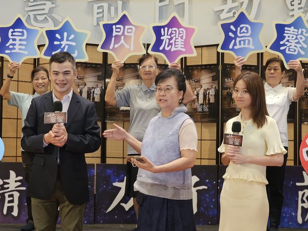 ▲蘇達、程雅晨到高雄宣傳《院長爸爸》。（圖／大愛電視提供）