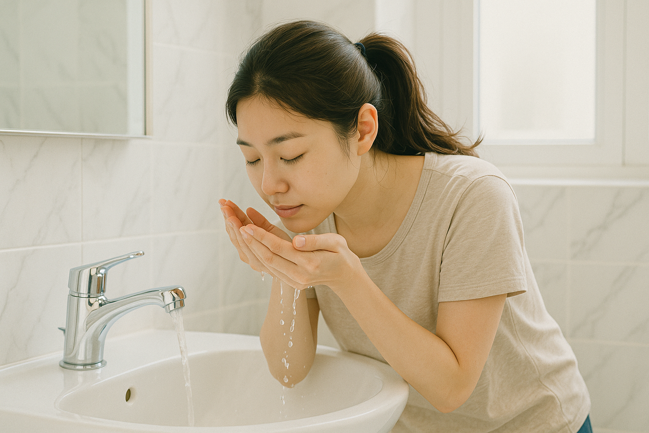 洗臉,清潔,保養,。（圖／AI）