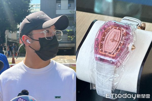 ▲3900萬準時入帳了！年輕潮男得標RM粉鑽錶　今未能取貨。（圖／記者許權毅攝）