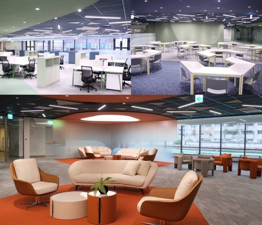 ▲辦公室內不同功能使用空間。（圖／貿協提供）