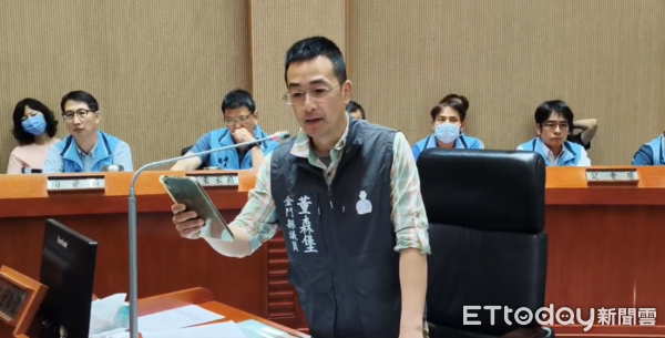 ▲▼金門縣議員董森堡、吳佩雯。（圖／記者林名揚攝）