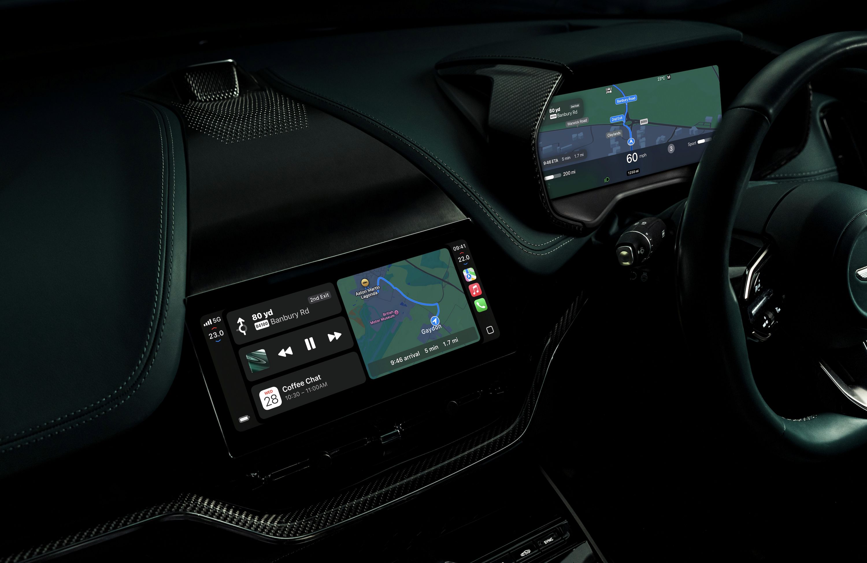 ▲Aston Martin首搭新一代Apple Carplay。（圖／翻攝自Aston Martin）