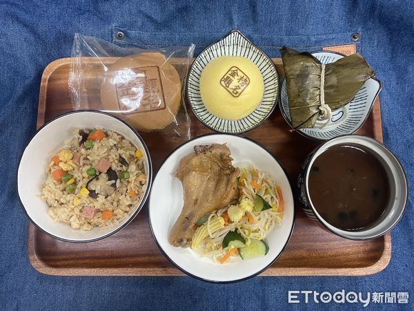 ▲台南各國中為會考學生設計創意午餐主選單，結合諧音祝福與營養食材，為考生打氣加油。（記者林東良翻攝，下同）