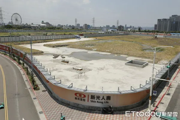 ▲媒體盛傳輝達台灣總部已確定落腳在北士科，位置選定在新光人壽所取得的T17、T18基地。圖為新光人壽位在北士科的T17、T18鳥瞰圖，基地方正且已完成整地。（圖／記者湯興漢攝）