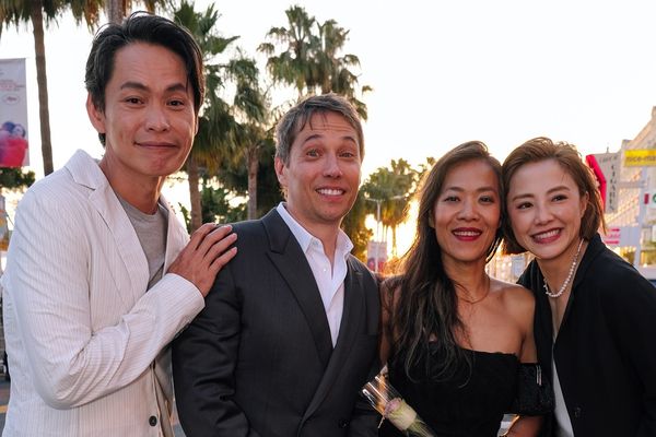 ▲《左撇子女孩》世界首映，蔡淑臻、馬士媛、葉子綺，以及共同合演的黃鐙輝、「小8」張允曦、夏騰宏及林嫣等在坎城影展亮相。（圖／左撇子女孩電影製作有限公司）