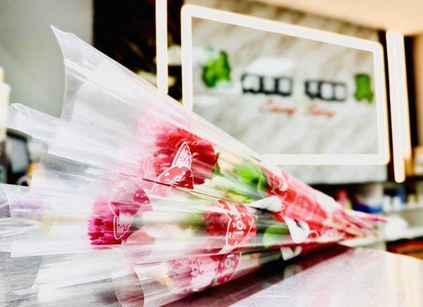 ▲振興檳榔送暖！義賣康乃馨助弱勢兒童。（圖／記者郭世賢翻攝）