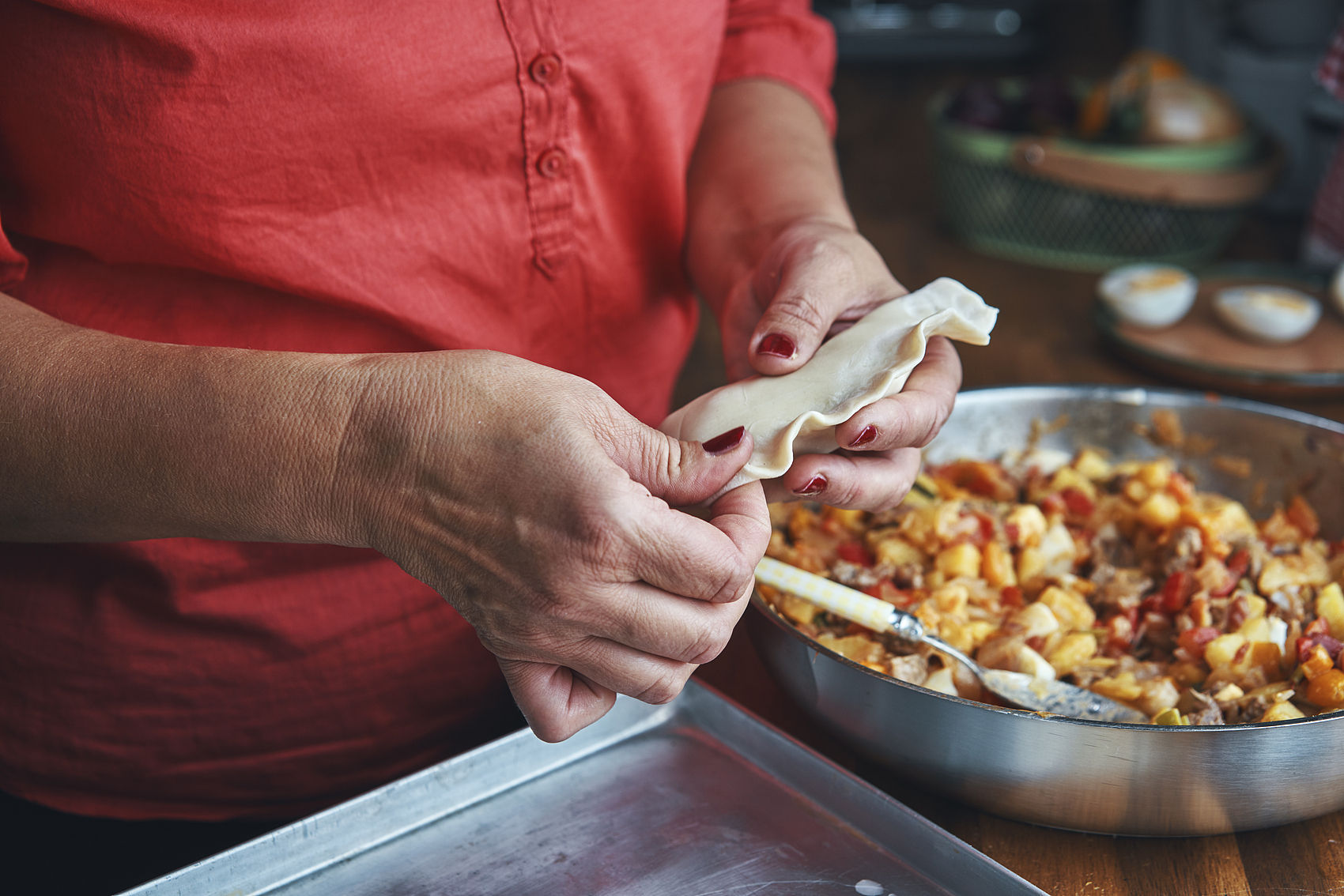 ▲▼餡餅,餃子,包餃子。（示意圖／VCG）