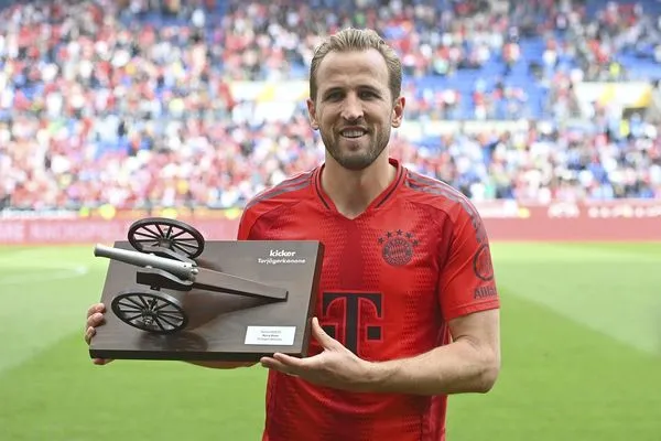 ▲拜仁凱恩（Harry Kane）連霸聯賽最佳射手。（圖／達志影像／美聯社）