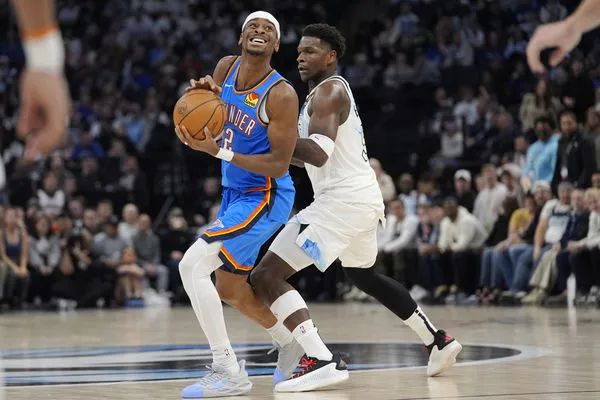 ▲▼雷霆吉爾吉斯-亞歷山大、灰狼「蟻人」艾德華茲             。（圖／達志影像／美聯社）