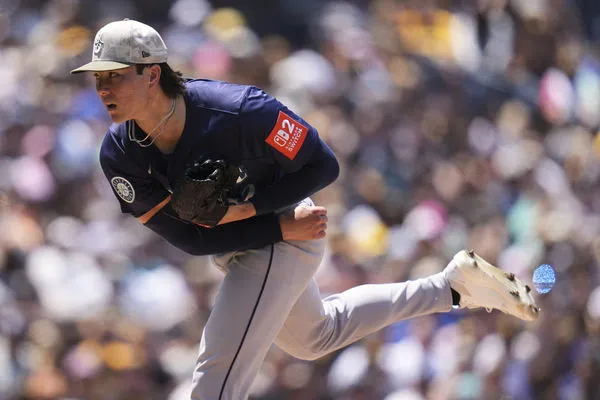 ▲西雅圖水手先發右投布萊恩（Bryan Woo）。（圖／達志影像／美聯社）