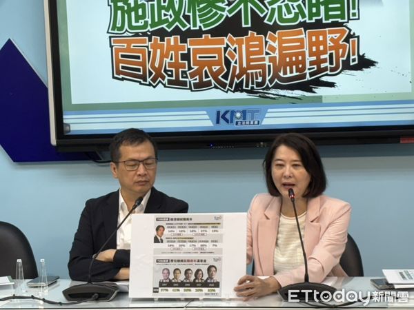 ▲藍委羅智強、王鴻薇痛批賴清德總統就任一周年不斷鬥在野黨。（圖／記者鄭佩玟攝）