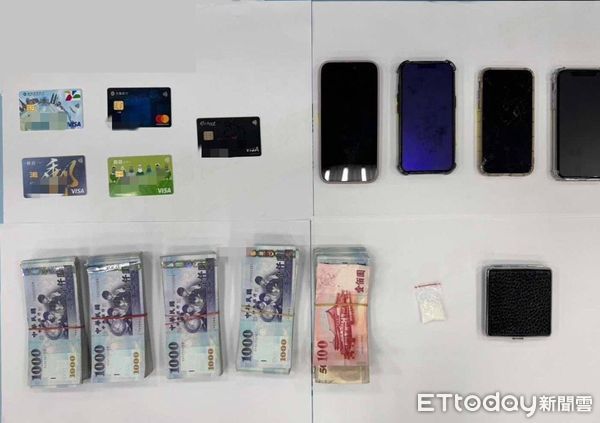 ▲台南仁德一間超商內，梁姓女子提領現金時遭警方查緝，當場落網。（記者林東良翻攝，下同）