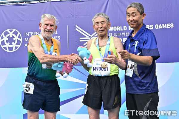 ▲▼昆凌爺爺羅倫斯Laurence Quinlivan出戰世壯運90歲以上組200公尺短跑。（圖／記者李毓康攝）