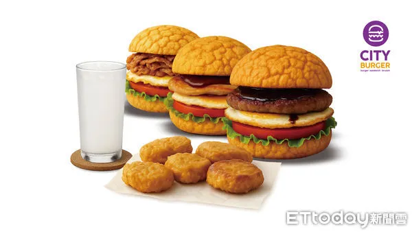 ▲▼城市漢堡「黃金菠蘿堡」新上市。（圖／城市漢堡提供）