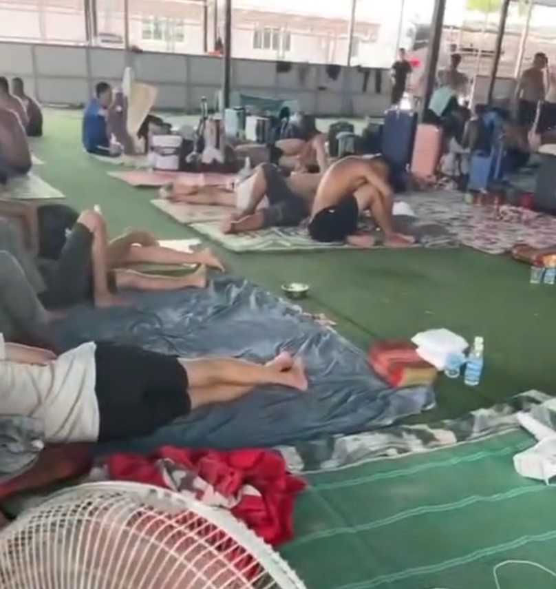 阿宏好不容易用計逃離園區，來到由軍方管理的集中營，卻仍因種因素等待約3個月後才終於回台。（圖／民眾提供）