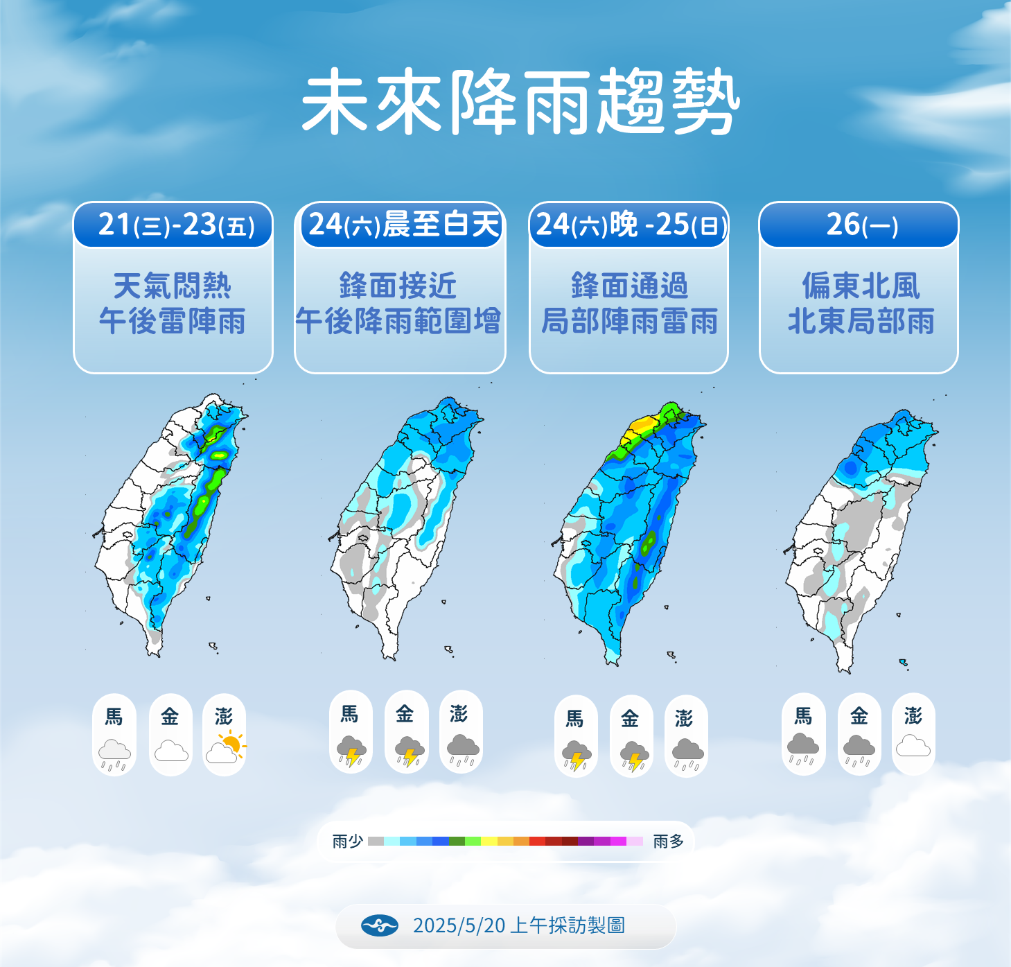 ▲▼未來一周天氣趨勢。（圖／氣象署提供）
