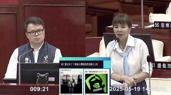 ▲▼台北市產發局長陳俊安、國民黨台北市議員王欣儀。（圖／翻攝自YouTube／台北市議會）