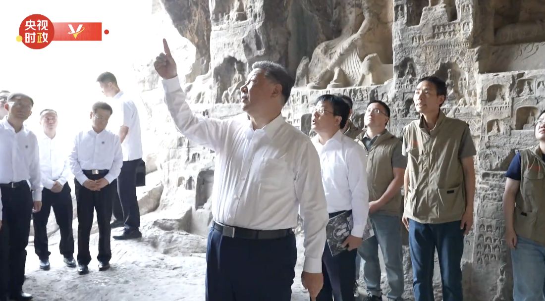 ▲中共中央總書記習近平前往洛陽考察。（圖／翻攝央視）