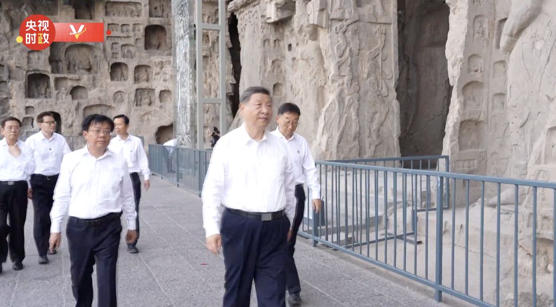 ▲中共中央總書記習近平前往洛陽考察。（圖／翻攝央視）