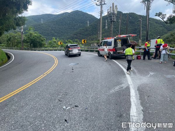 ▲▼36歲徐姓男子開黑色車，在台九線過彎不慎擦撞對向休旅車竟肇逃。（圖／記者游芳男翻攝，下同）