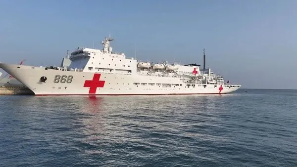▲▼中國自主設計建造的第三艘萬噸級遠洋醫院船「吉祥方舟號」入列北部戰區。（圖／翻攝自環球時報）