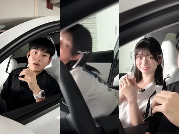 ▲▼Joeman被拍「副駕1女突起身抬頭」竟是J級20歲AV女優　粉絲怒了。（圖／翻攝Joeman　YouTube）