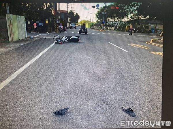 ▲內埔鄉科大路三段與新生路口交通事故            。（圖／記者陳崑福翻攝）