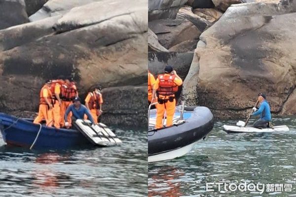 ▲▼2名陸籍男子偷渡，在金門地區二膽島被海巡查獲。（圖／記者林名揚翻攝）