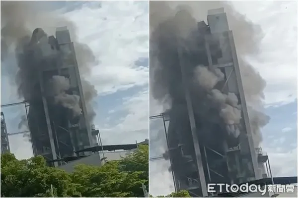 ▲▼花蓮台泥火警。（圖／翻攝記者爆料網）