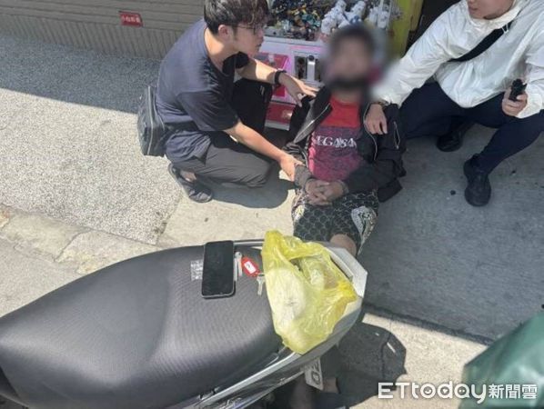 ▲▼ 嘉義市警方昨日逮捕一名因竊盜，試圖駕車衝撞員警逃逸的男子 。（圖／記者翁伊森翻攝）