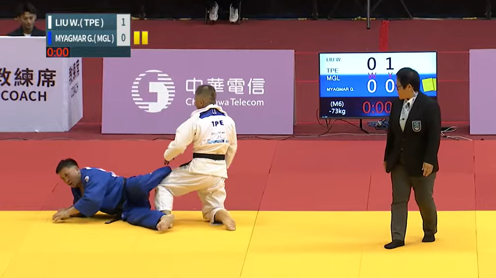 ▲▼楊勇緯指導教練劉文等世壯運摘金。（圖／翻攝自YouTube／2025雙北世界壯年運動會）