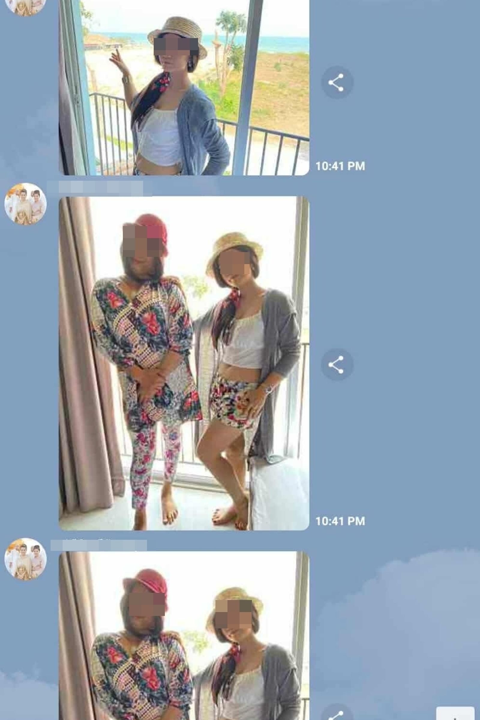 臉書專頁「CSI LA」指控Ketumadee Sriwararam寺的尼姑「穿便服、戴假髮、化妝、與女性友人親密合影、並於高級私人度假村唱卡拉OK」。（翻攝自CSI LA）