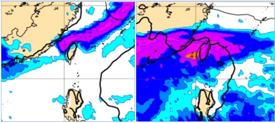 ▲▼第4波「梅雨季」鋒面移入，挾南方水氣，有大範圍明顯降雨。（圖／翻攝洩天機教室）