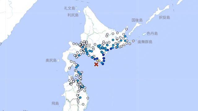 ▲▼快訊／北海道規模5.4地震！。（圖／翻攝日本氣象廳）