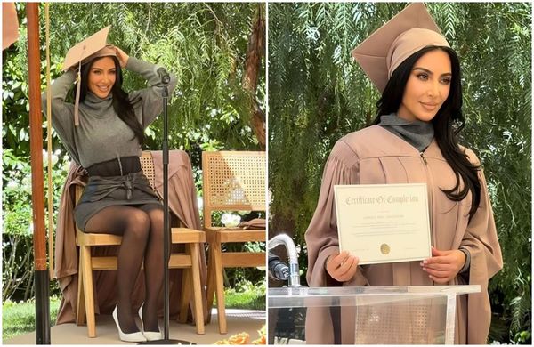 金卡戴珊苦讀法學院6年，近日終於畢業。（翻攝kimkardashian IG）