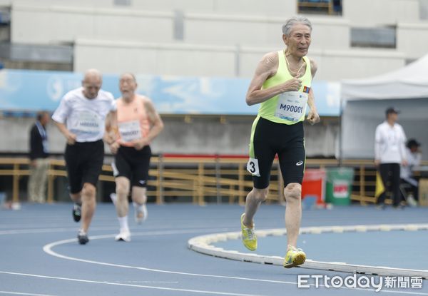 ▲▼來自蒙古的91歲參賽者Radnaa Tseren在今日的800公尺賽中再度摘金，在世壯運中狂掃五面金牌，此役也是他最後一次參加世壯運。（圖／記者湯興漢攝）
