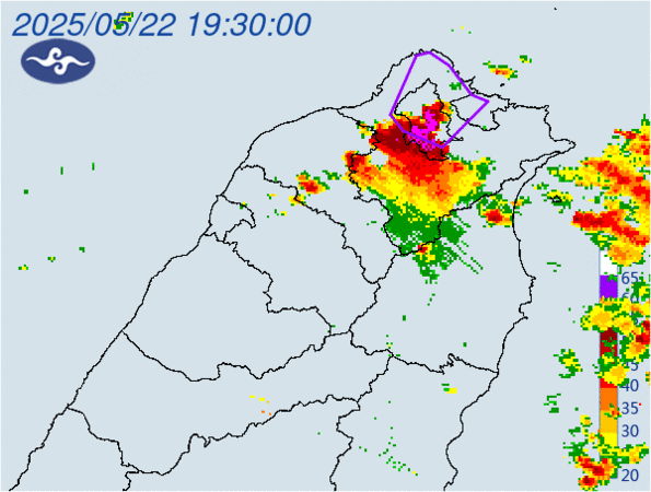 ▲▼北北基桃大雷雨夜襲「國家警報」響！。（圖／氣象署）