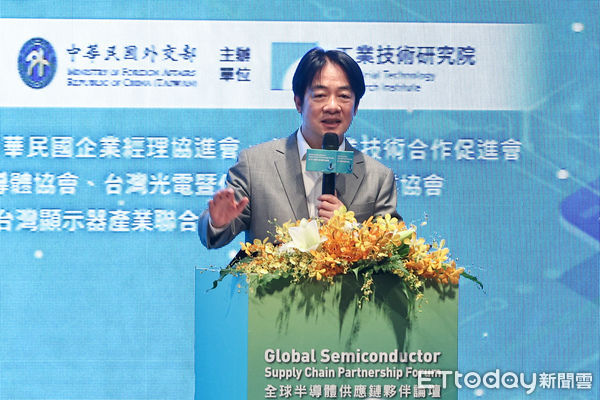 ▲總統賴清德出席「全球半導體供應鏈夥伴論壇」。（圖／記者林敬旻攝）