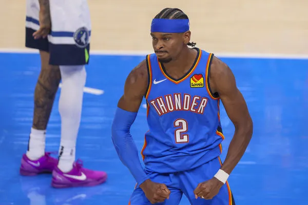 ▲▼雷霆一哥「SGA」吉爾吉斯-亞歷山大；灰狼「蟻人」艾德華茲。（圖／達志影像／美聯社）