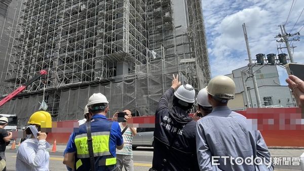 ▲台中鷹架倒塌事件釀2死。（圖／記者鄧木卿翻攝，下同）