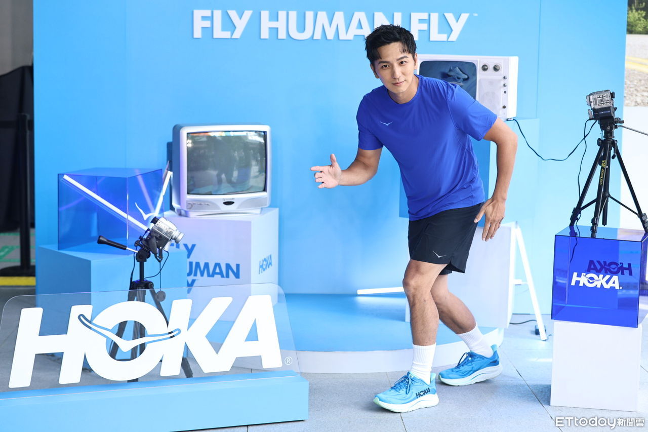 ▲楊奇煜出席HOKA大巨蛋門市開幕活動。（圖／記者林敬旻攝）