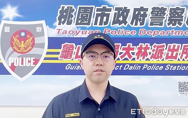 ▲龜山警分局大林派出所所長曾儒義說明警方處理過程。（圖／記者沈繼昌翻攝）