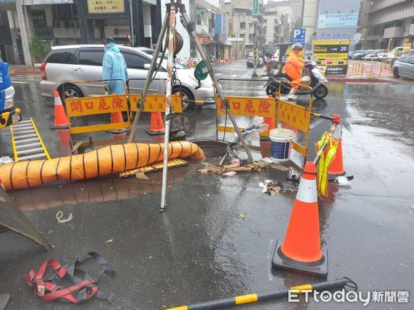 ▲▼台電包商在地下孔道施工，慘遭電弧燙傷。（圖／記者黃彥傑翻攝）