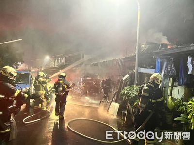 北市信義區鐵皮屋凌晨陷火海！少男少女2樓跳下逃生送醫