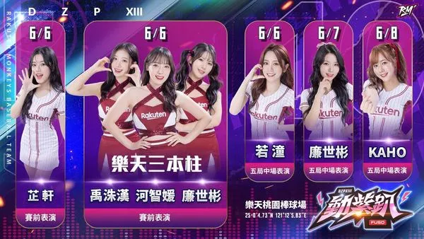 ▲女孩們表演行程表。（圖／樂天桃猿提供提供）