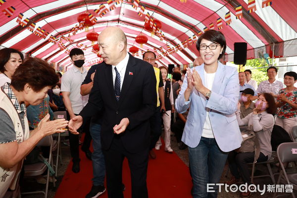 ▲南投縣長許淑華陪同立法院長韓國瑜赴集集鎮國寺大法會祈福。（圖／南投縣政府提供）